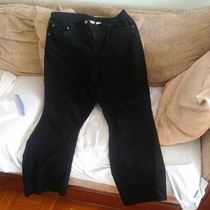 Liz Clairbourne 0Sz 14 blk courderoy pants